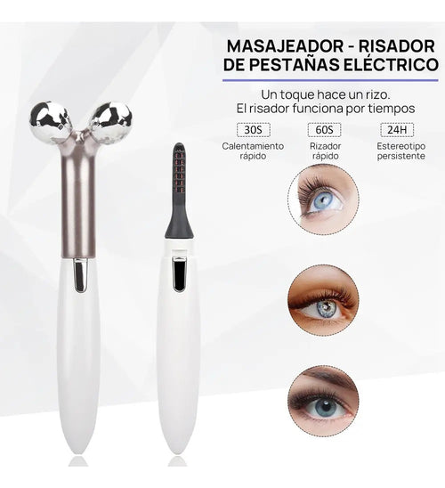Rizador de pestañas y Masajeador facial