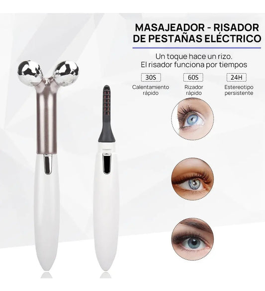 Rizador de pestañas y Masajeador facial